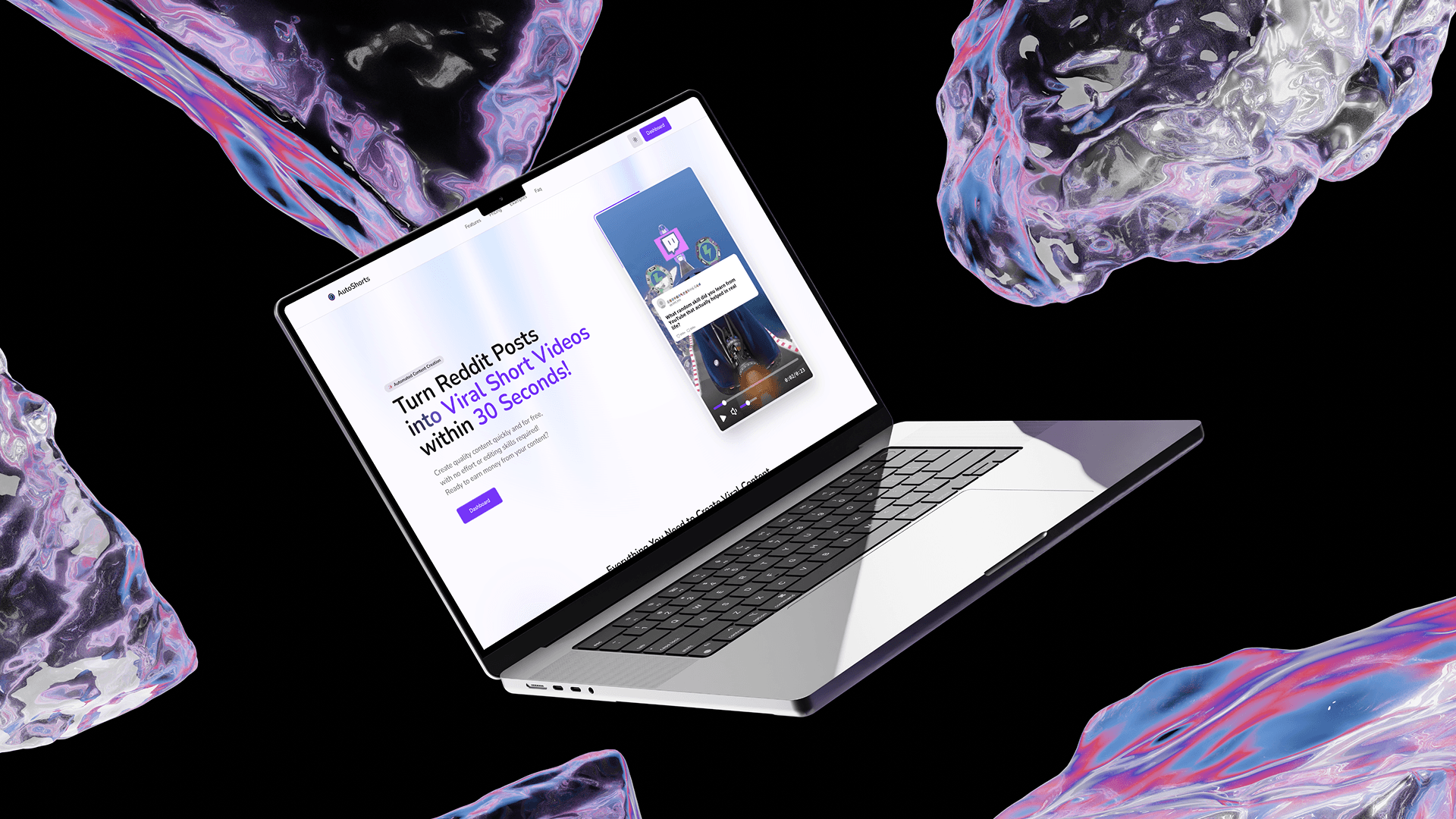 Webanwendung von ByteBuilds — AutoShorts Plattform