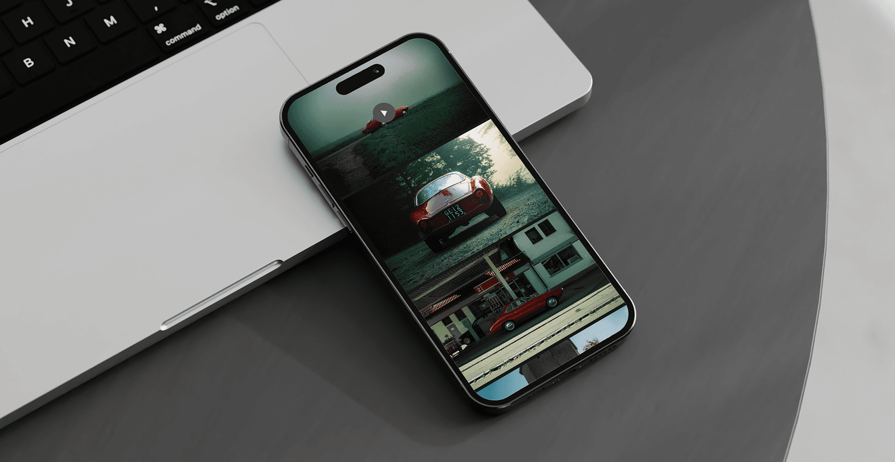 Mobile Darstellung der Website