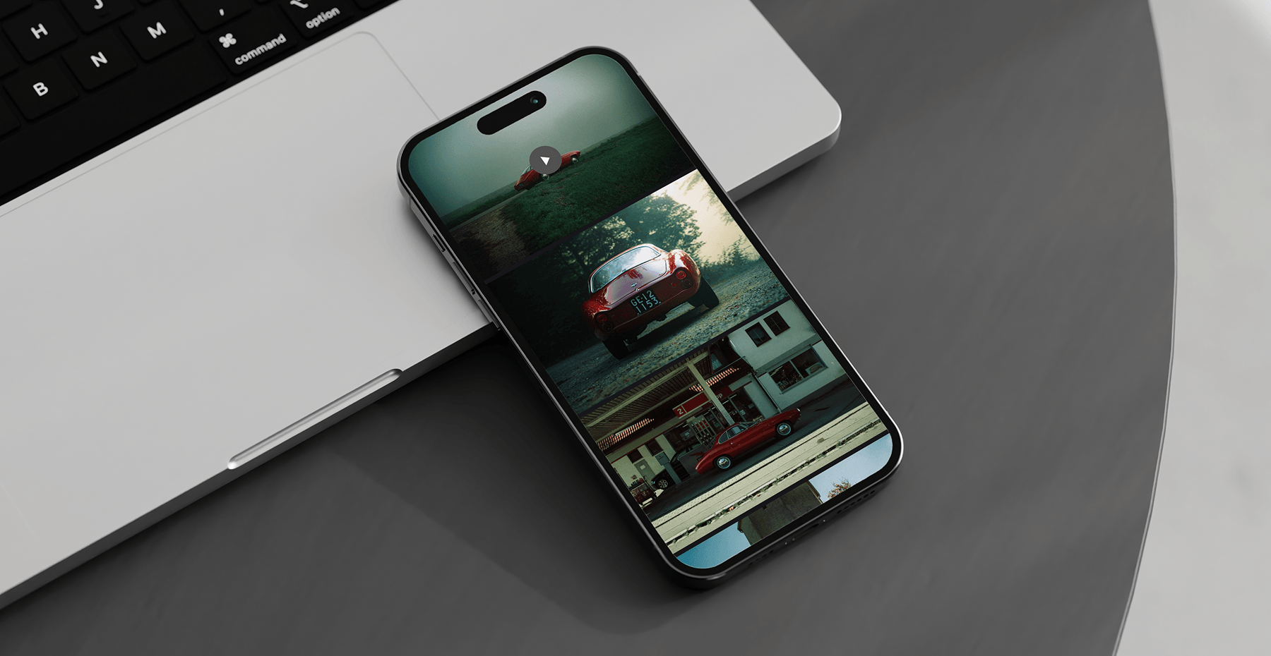 Mobile Darstellung der Website